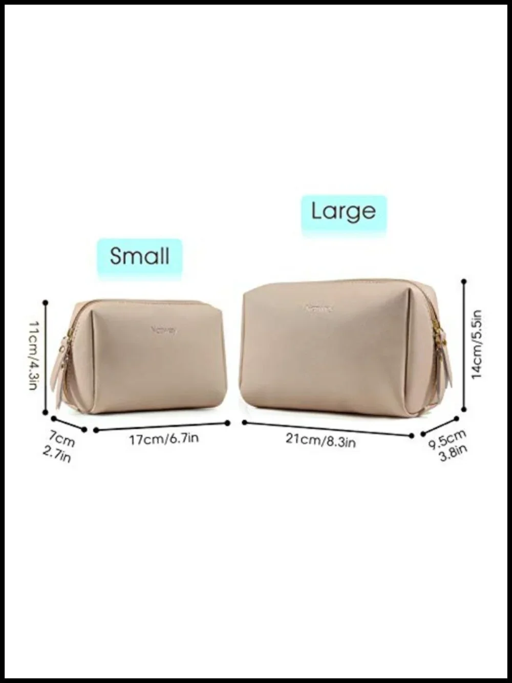 PU Leather Makeup Bag Travel Cosmetic Case with Organizer Pockets